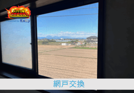 使い込んだ網戸、張り替えて見た目もスッキリ✨